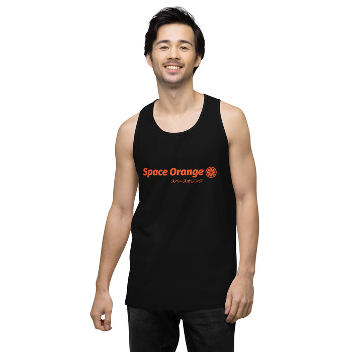 Space Orange J Men’s premium tank top