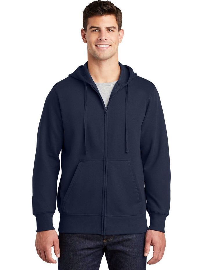 Sport-Tek Full-Zip Hooded Sweatshirt-Regular-Sport-Tek-True Navy-S-Thread Logic