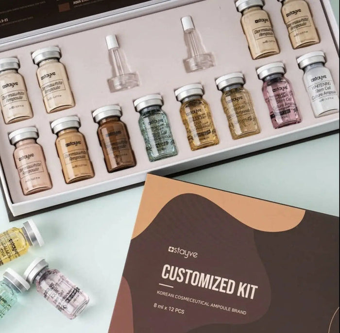 Stayve BB Glow Kit - 12 Customized Ampoules with 5 Shades & 5 Boosters for Radiant Skin - SD Cosmetics Care