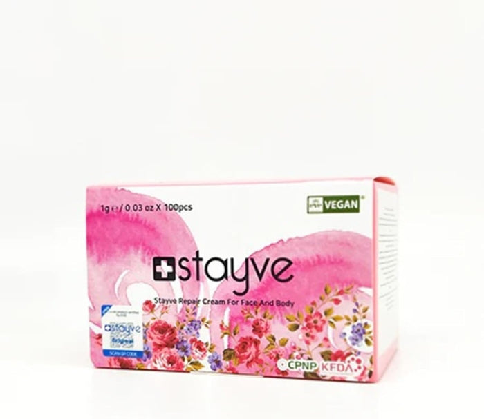 STAYVE Repair Cream 1gm x 100 Box, Post Procedure, After Meso, Tattoo Aftercare, Lasers, Microneedling, Chemical Peels - SD Cosmetics Care