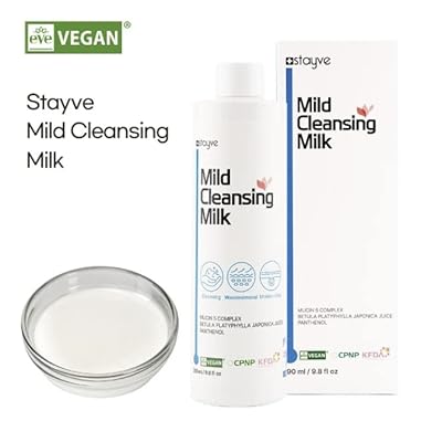 Stayve Vegan Mild Cleansing Milk - Gentle One-Step Cleanser with Natural Ingredients for Irritation-Free Skin - SD Cosmetics Care