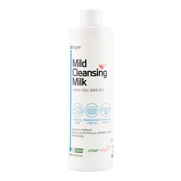 Stayve Vegan Mild Cleansing Milk - Gentle One-Step Cleanser with Natural Ingredients for Irritation-Free Skin - SD Cosmetics Care