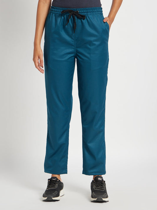 Stretchable (2Way) Women Forest Green Straight Scrub Pant