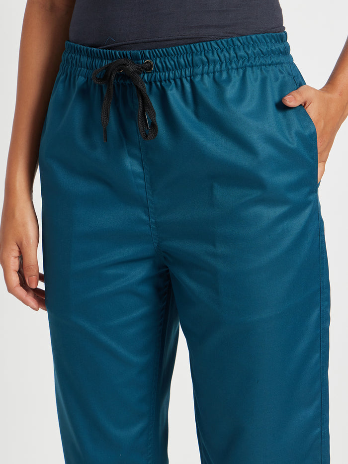 Stretchable (2Way) Women Forest Green Straight Scrub Pant