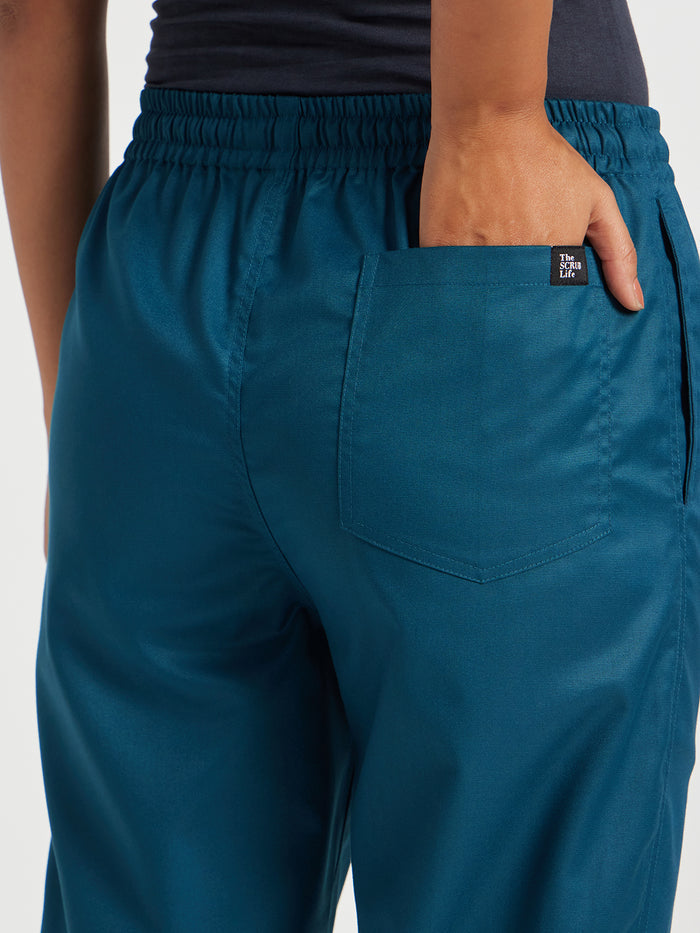 Stretchable (2Way) Women Forest Green Straight Scrub Pant