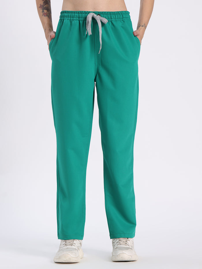 Stretchable (4Way) Women Sea Green Straight Scrub Pant