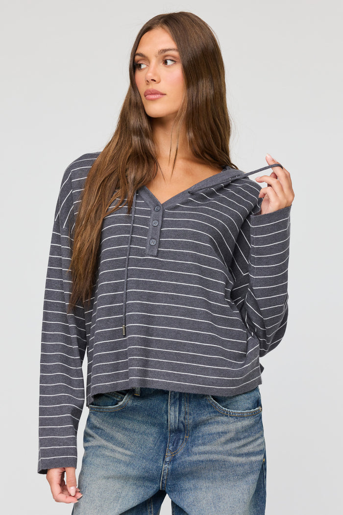 Striped Hooded Sweater