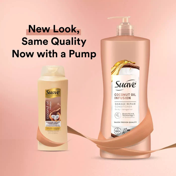 SUAVE Coconut Oil Infusion Damage Repair Conditioner بلسم سواف بزيت جوز الهند لإصلاح الشعر التالف