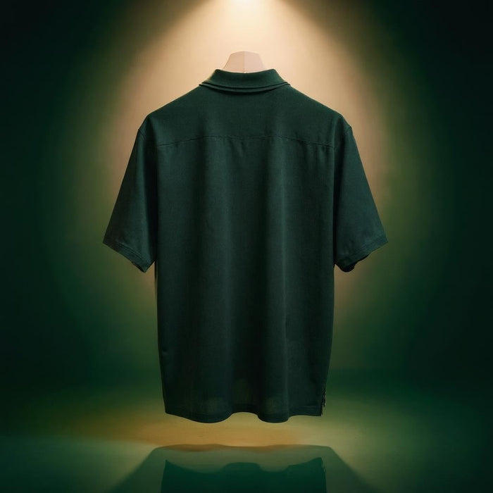 Suave White & Green Polo Tshirt