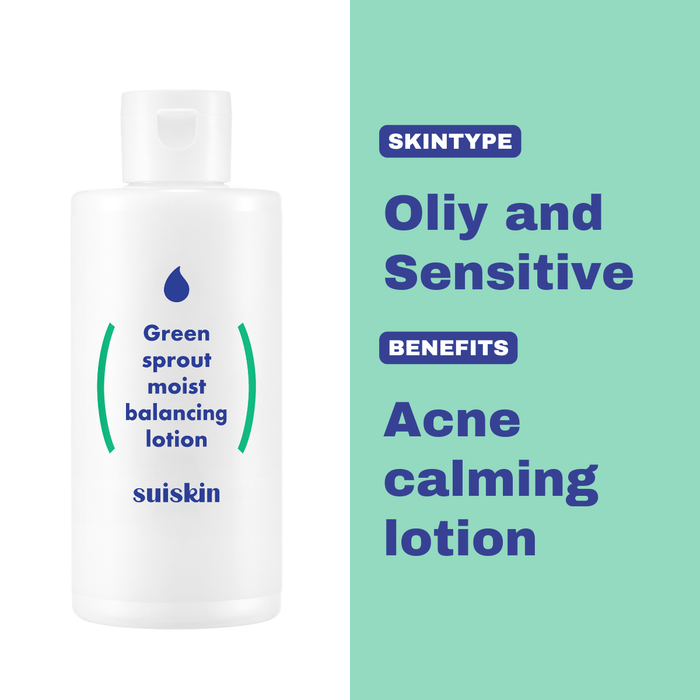 Suiskin Green sprout moist balancing lotion 210ml - Komiko Beauty