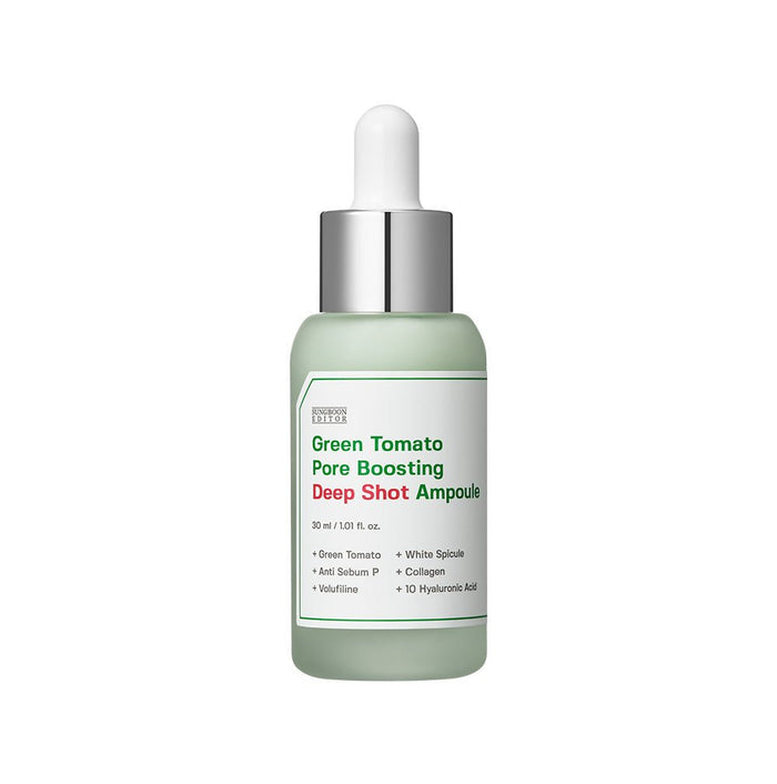 SUNGBOON EDITOR Green Tomato Pore Boosting Deep Shot Ampoule 30ml - Komiko Beauty