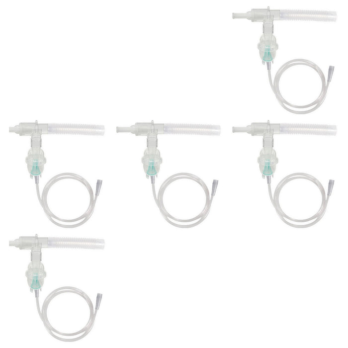 Set of 5 Sunset Disposable Nebulizer with T Piece