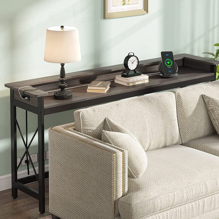 Table console de 71 pouces avec ports de chargement