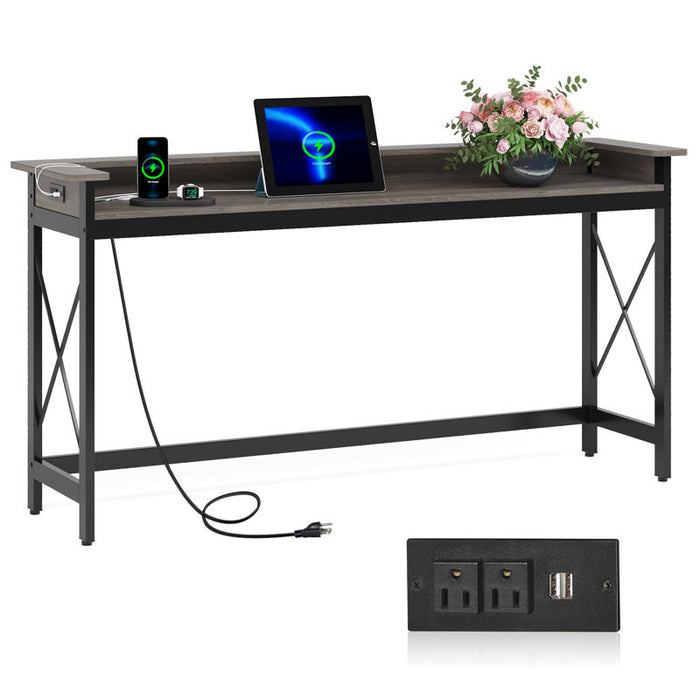 Table console de 71 pouces avec ports de chargement