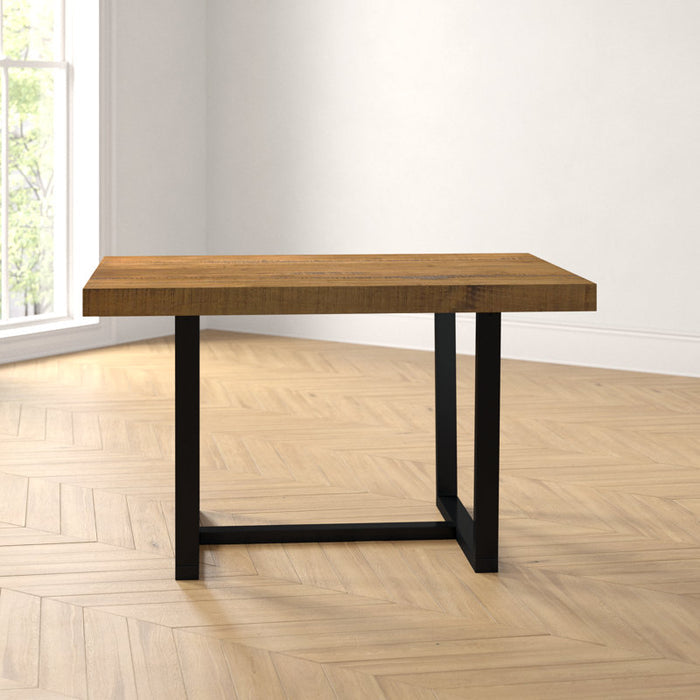 Table de salle à manger à tréteaux en pin massif d'Amarapal