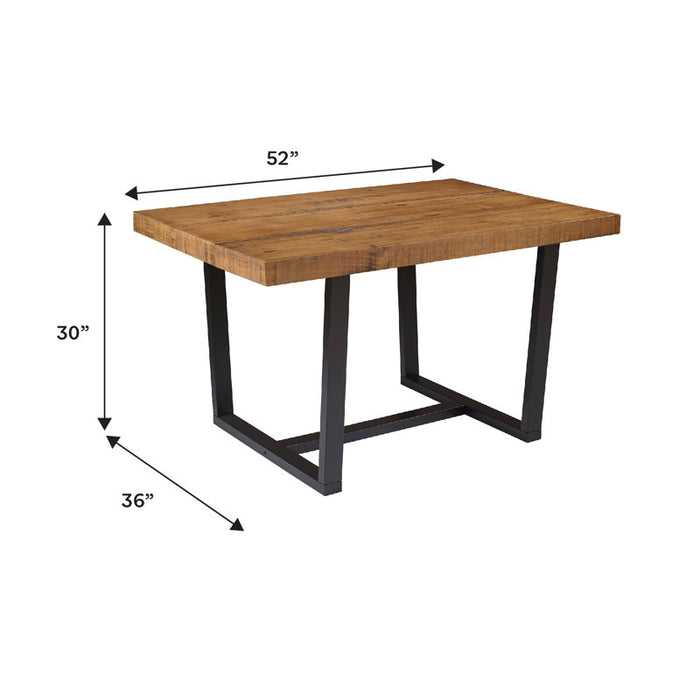 Table de salle à manger à tréteaux en pin massif d'Amarapal