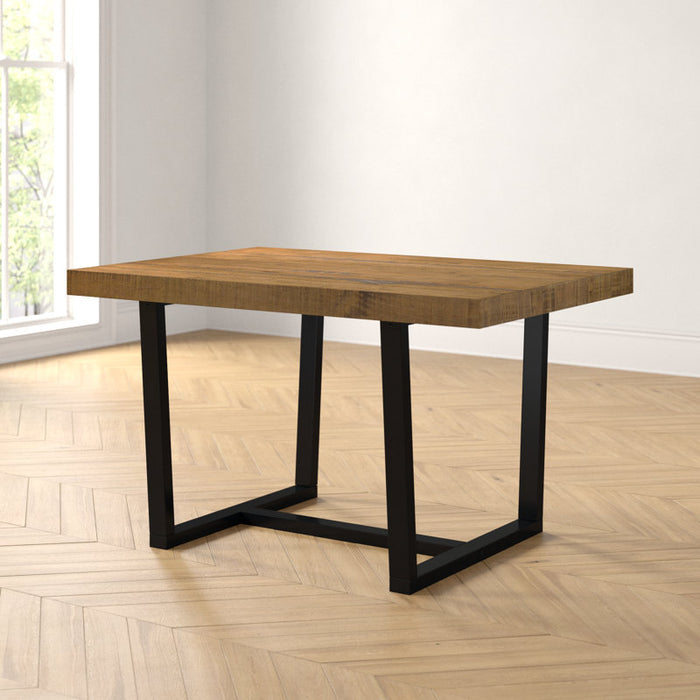 Table de salle à manger à tréteaux en pin massif d'Amarapal