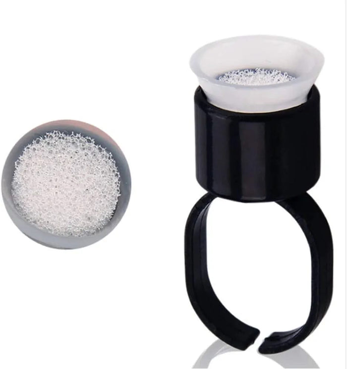 Tattoo Ink Ring Cups 10pcs - Microblading Pigment Holders with Sponge Inserts for Permanent Makeup - SD Cosmetics Care