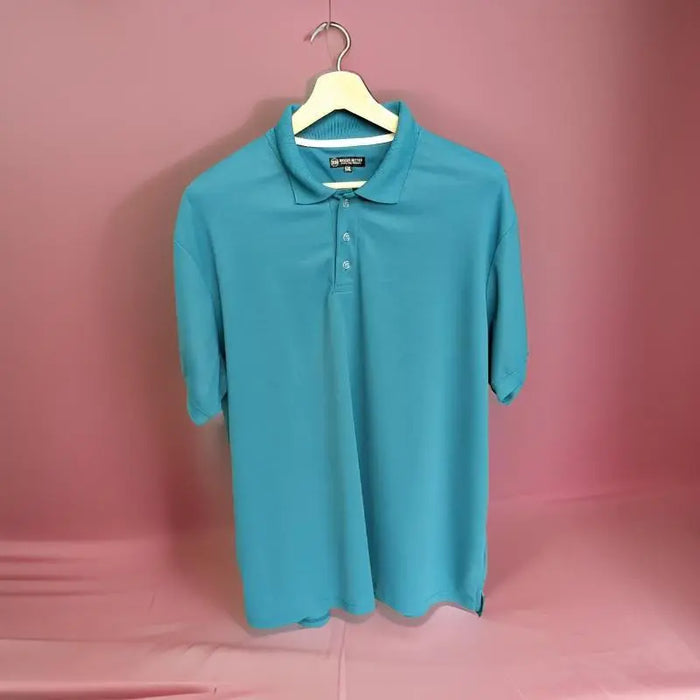 Teal Blue Half Sleeves Polo Tshirt_Polo_Tshirts_Pant_Gym_Kurtas_Co-ords_Shorts_Joggers - Sizes from 12XL_11XL_10XL_9XL_8XL_7XL_6XL_5XL_4XL_3XL_2XL_XL.