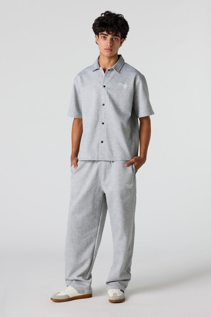 Textured Embroidered Sweatpant