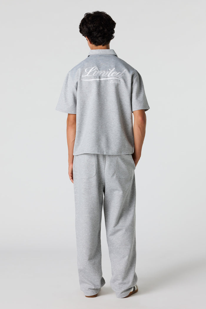 Textured Embroidered Sweatpant