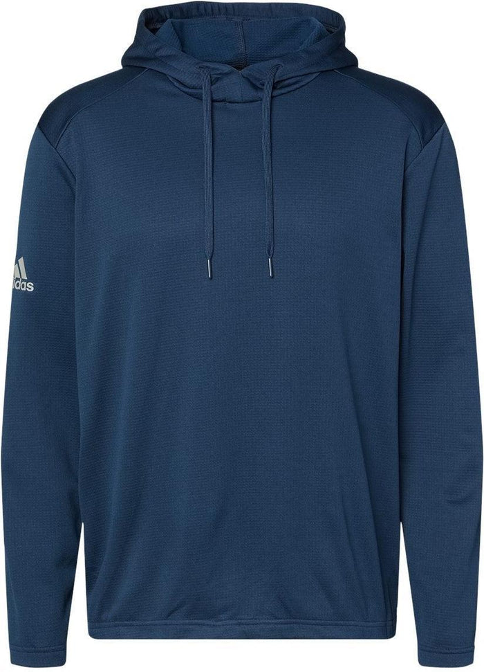 Adidas Textured Mixed Media Hooded Sweatshirt