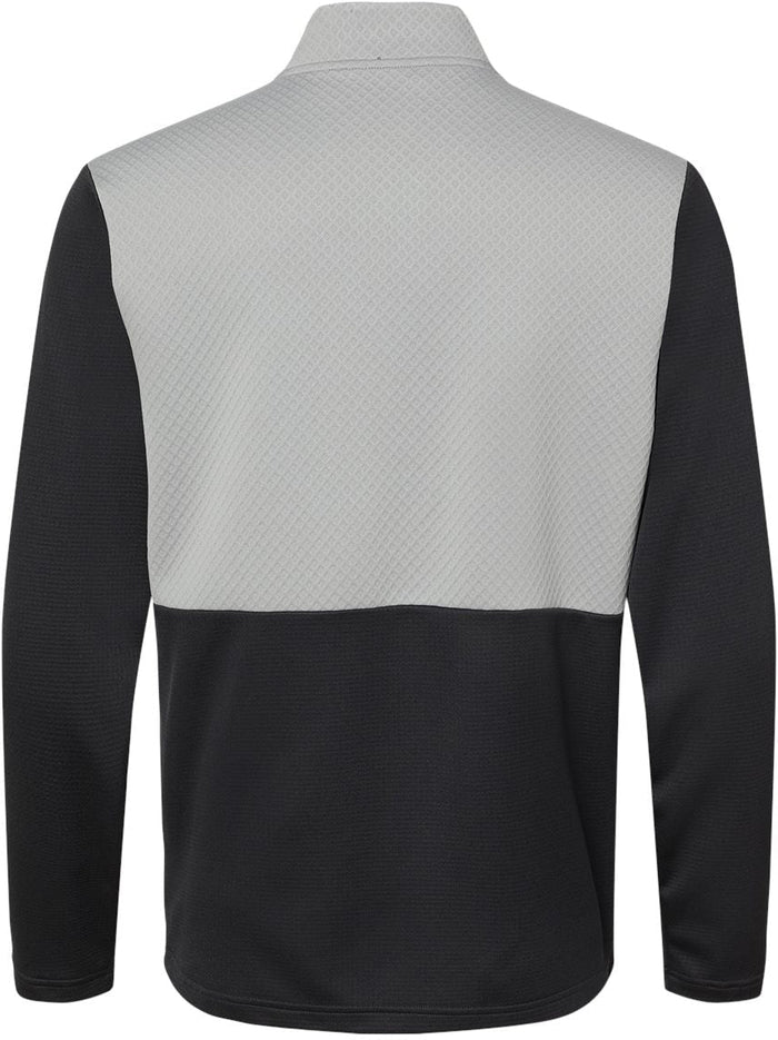 no-logo Adidas Textured Mixed Media Quarter-Zip Pullover-Outerwear-Adidas-Thread Logic