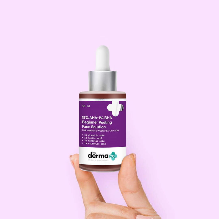 The Derma Co 15% AHA +1% BHA Beginner Face Peeling Solution 30ml