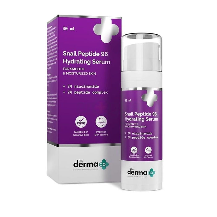 The Derma Co Snail Peptide 96 Hydrating Serum 30ml (Expiry: 31/08/2026)