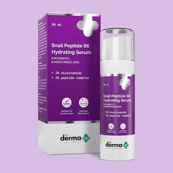The Derma Co Snail Peptide 96 Hydrating Serum 30ml (Expiry: 31/08/2026)