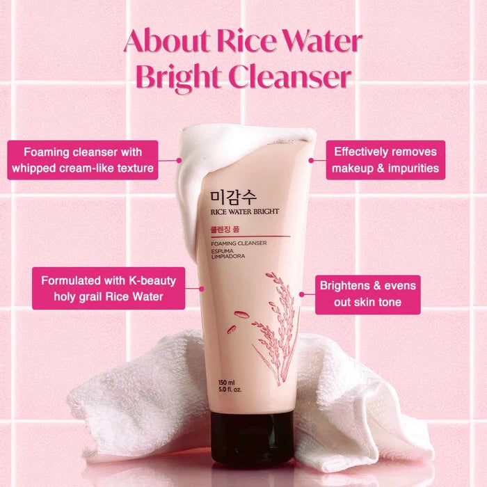 THE FACE SHOP Rice Water Bright Nettoyant Moussant Facial Foaming Cleanser