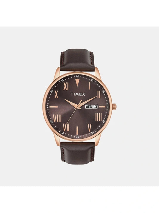 Timex Trendline Round Brown Dial Analog Watch - TWTG12114