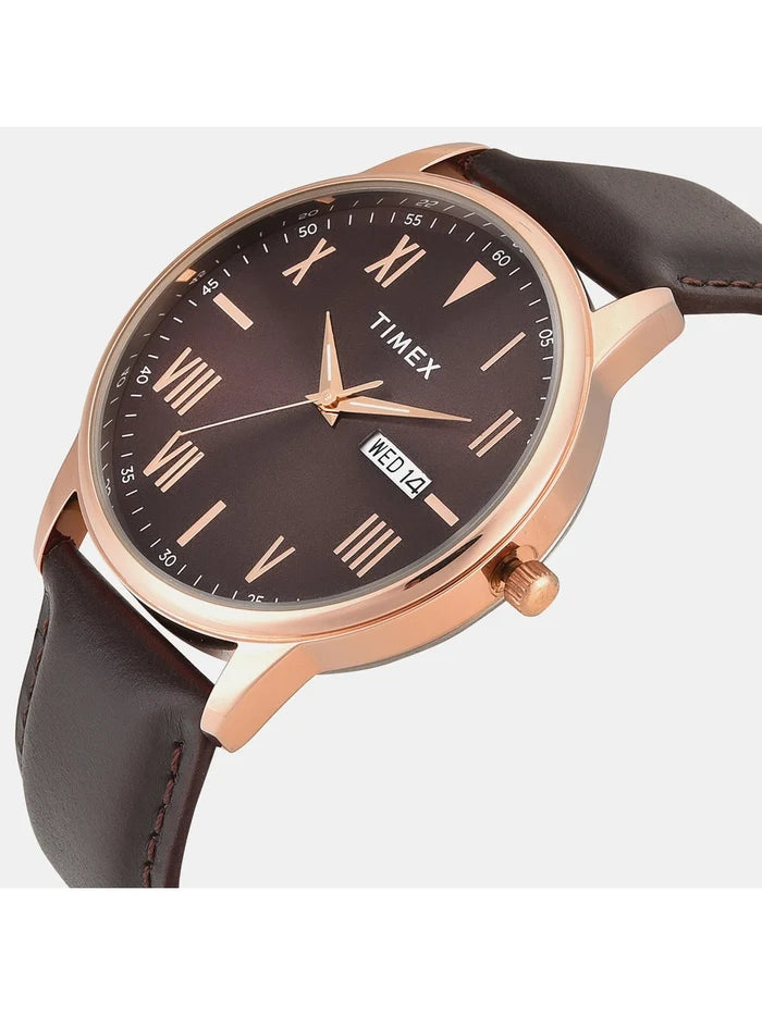 Timex Trendline Round Brown Dial Analog Watch - TWTG12114