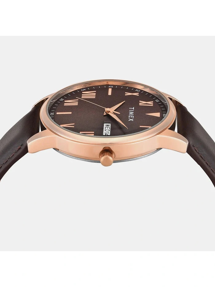 Timex Trendline Round Brown Dial Analog Watch - TWTG12114