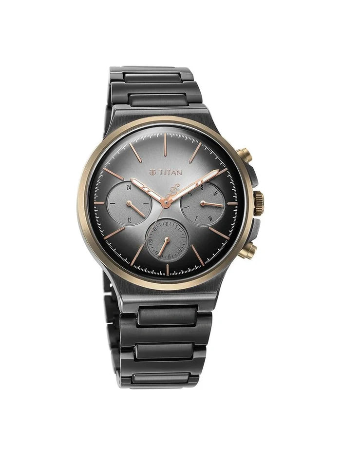 Titan Round Grey Dial Analog Watch - NS1883KM01