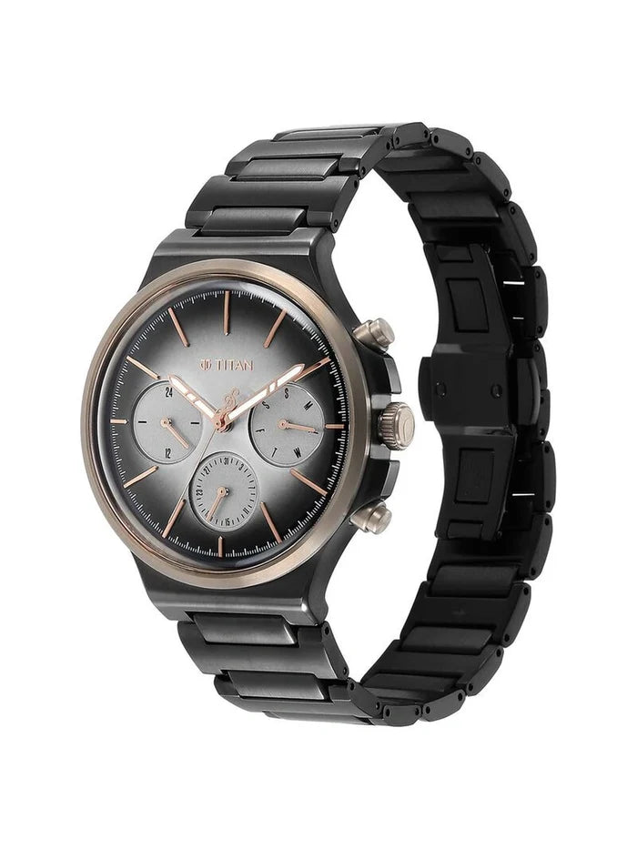 Titan Round Grey Dial Analog Watch - NS1883KM01
