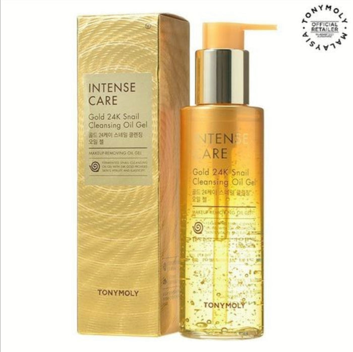 TONYMOLY intense care gold 24k snail cleansing oil gel جل زيتي لتنظيف البشرة