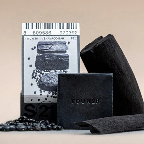 [TOUN28] S21 Shampoo Bar (Black Soybeans + Charcoal) 100g - Ballagrio