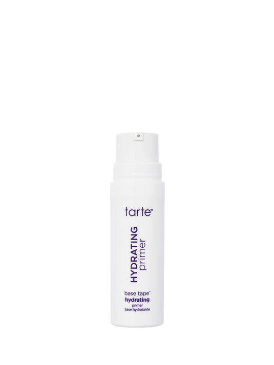 Tarte hydrating primer bottle on a white background