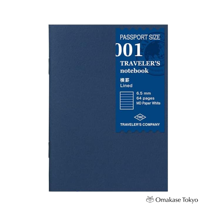 Traveler’s Notebook Passport Size 14368006 Ruled Refill, Bundle of 3