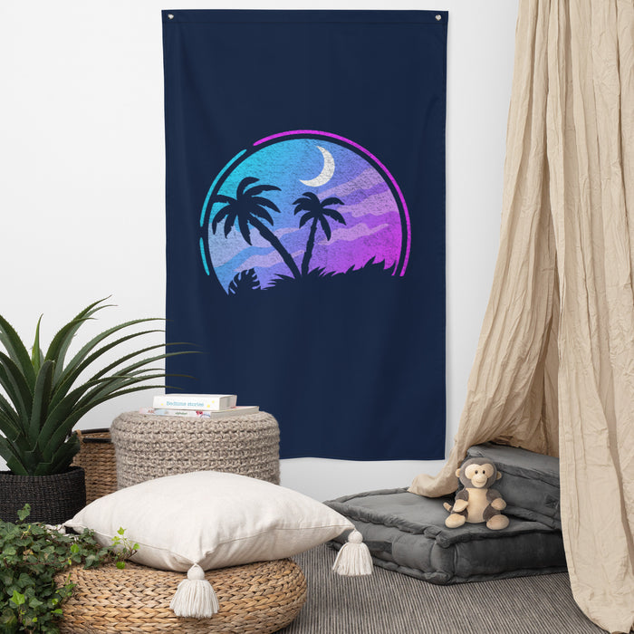 Tropical Night Wall Flag