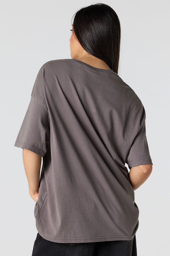 Tupac Graphic Washed Oversized T-Shirt