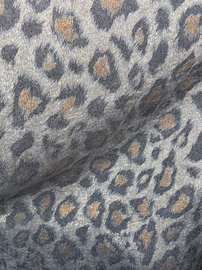 Umgee Metallic Leopard V Neck Mini
