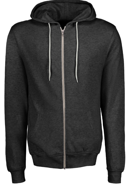 UNISEX RETRO HEATHER FULL-ZIP HOODED SWEATSHIRT