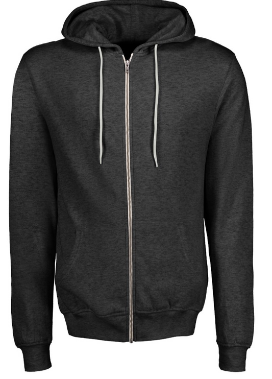 UNISEX RETRO HEATHER FULL-ZIP HOODED SWEATSHIRT