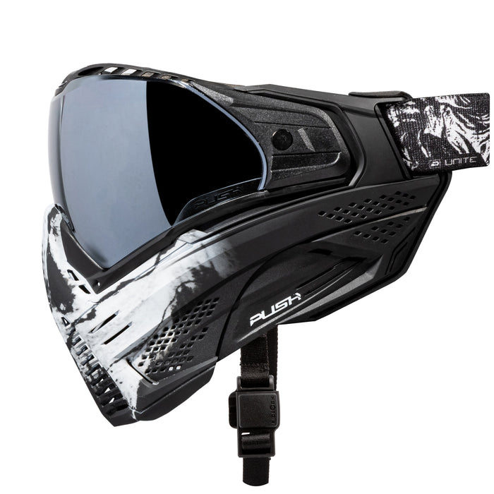 Unite Goggle Mk II - Warlord Omen (Black/White Skull) - Silver Lens