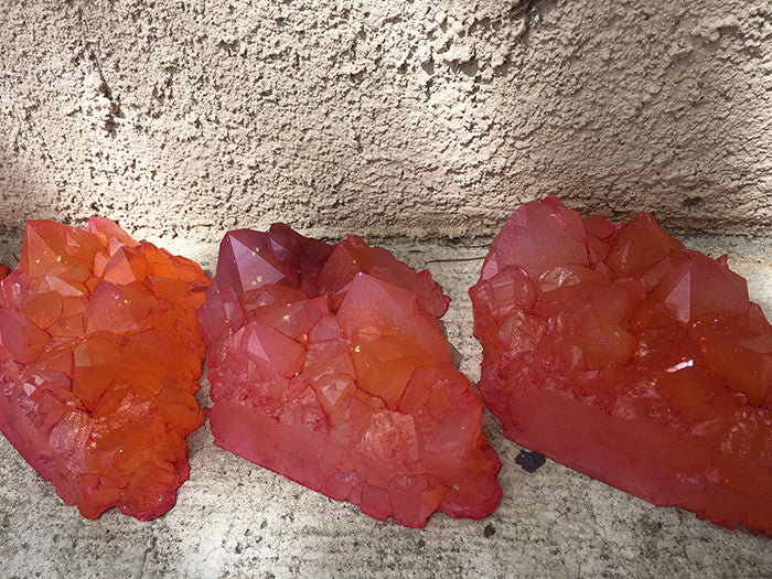 URETHANE GLOW IN THE DARK CRYSTAL- LARGE ( ORANGE)