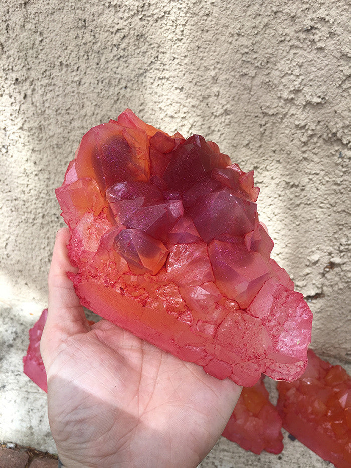 URETHANE GLOW IN THE DARK CRYSTAL- LARGE ( ORANGE)