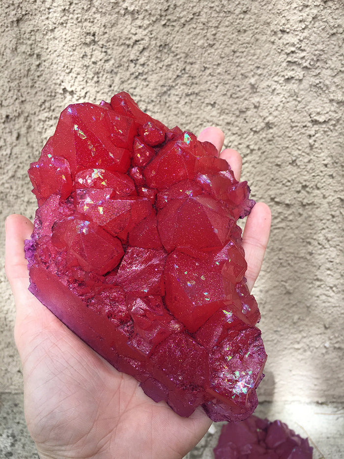 URETHANE GLOW IN THE DARK CRYSTAL- LARGE ( PINK )
