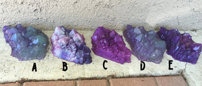 URETHANE GLOW IN THE DARK CRYSTAL- LARGE ( PURPLE)